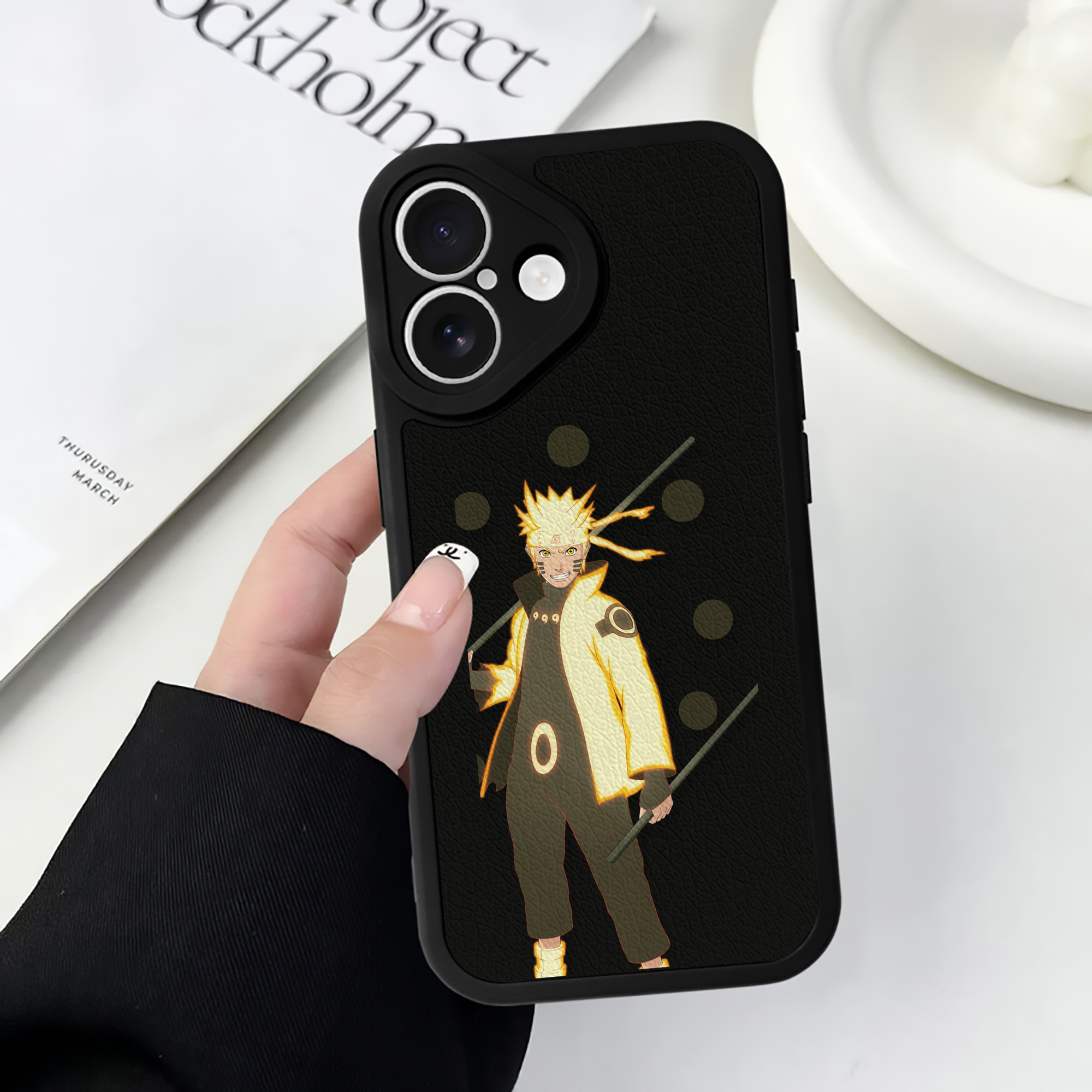 （画像用） NARUTO -ナルト- うずまき ナルト Uzumaki Naruto 【iPhone 16シリーズ対応】シリコンスマホケース（レザー調） 材質：シリコン